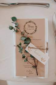 menu champetre wedding table menus wedding stationery wedding menu