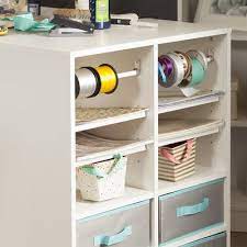 South Shore Crea Craft Table With Storage Whatever You Re Into Be It Crafts Sewing Or Jewelry Making Ev Craft Tables With Storage Craft Table White Counters