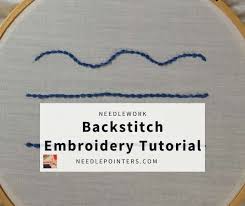 Repeat this along the pattern line. How To Work The Backstitch In Embroidery Needlepointers Com