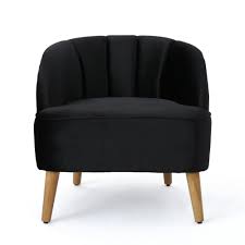 Unbranded Amaia Black And Walnut Upholstered Club Chair 21062 The Home Depot In 2020 Comfortable Club Chairs Club Chairs Modern Club Chair