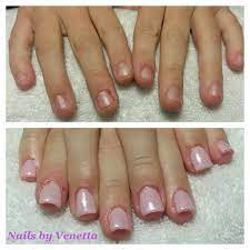Before After Pink Gel Polish On Acrylic Nails Dar En El Clavo Disenos De Unas Unas Esculpidas
