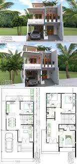 Narrow Lot House Plan With 4 Bedrooms Narrow Lot House Kerala House Design Family House Plans