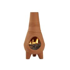 Add an outdoor fire pit that stands out from the rest with this black steel chiminea. Pr Imports 42 In H X 18 5 In D X 18 5 In W Terracotta Clay Chiminea In The Chimineas Department At Lowes Com