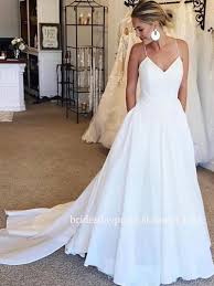 Shop for satin wedding dress on veaul, the fashion online shop of wedding apparel, formal dress, shoe. Cheap Simple White Long Wedding Dresses With Slit Casual Satin Wedding Dress Bridesdayprom Online Store Powered By Storenvy