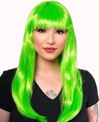 Green wig with fringe online