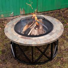 Fire pit tables outdoor fire pit tables are a great addition to any patio area and are an upgrade to the traditional style chat table. Ellister Round Mosaic Fire Pit Table 36in Free Uk Delivery