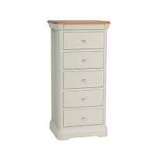 White narrow tall chest of drawers. Cromwell 5 Drawer Tall Narrow Chest Collingwood Batchellor