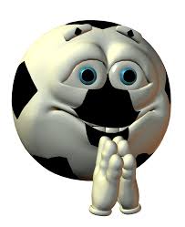 An illustration of a cartoon soccer ball or football ball character doing a thumbs up Fussball Smiley Emoji Emoji Funny Faces
