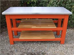 It also has a black quartz countertop that's durable and easy to clean after dinner prep. Freestanding Kitchen Island With Stainless Steel Top