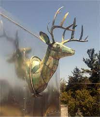 Oversized Copper Deer Head Sculpture For Deer Lake Inn Waterford Mi Copper Art Unique Sculptures Deer Head