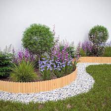 floranica flexibeler beetzaun 203 cm kurzbar aus holz als steckzaun rollborder beeteinfassung kanteneinfassung rasenkan bloemenbed graskanten bloembedden
