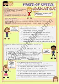 Parts Of Speech 8 Conjunctions Fully Editable Esl Worksheet By Wendyinhk Parts Of Speech Speech Grammar Book