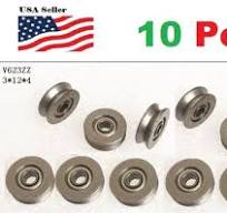 10 X V623ZZ 623VV Groove Guide Pulley Rail Ball Bearings Metal  (0.3cm*12mm*4mm) | eBay
