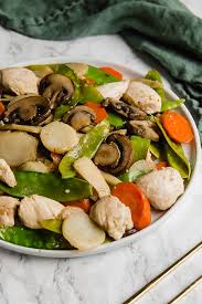 Moo Goo Gai Pan Chinese Mushroom Chicken Stir Fry Unbound Wellness Recipe Mushroom Chicken Aip Paleo Recipes Stuffed Mushrooms