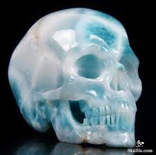 Gemstone 2 7 Larimar Carved Crystal Skull Super Realistic Skull Crystal Skull Skull Art