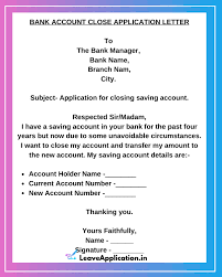 If you need additional help or more examples check out some of the sample letters below. Application For Closing Bank Account 10 Sample