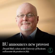 Binghamton University President Harvey Stenger announced this morning that  Donald Hall will be the next executive vice president for academic affairs  and provost. The search committee for the new provost, co-chaired by
