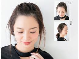 後ろはただ結ぶだけ ひとつ結び 前髪アレンジ4変化 前髪だけアレンジ で もっと美人 oggi jp ひとつ結び 前髪 ヘアアレンジ