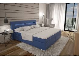 Boxspringbett 180x200 Cm Blau Stoffbezug Led Dalian Boxspringbett Boxspringbett 180x200 Alte Mobel
