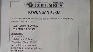 Sabtu, 25 juli 2020 loker juli 2020, loker semarang, lulusan sma / smk edit. Lowongan Kerja Pt Columbus Bandung Terupdate 2020 Lowongankerjacareer Com