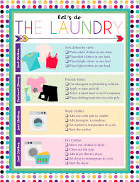 Free Printable Laundry Chart Laundry Sorting Laundry