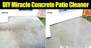 Make Your Own Miracle Concrete Patio Cleaner Easy Peasy Concrete Patio Cleaning Concrete Patios Concrete Cleaner