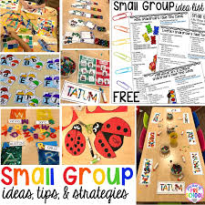 All About Small Group Time Free Printable Idea List