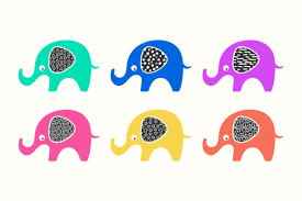Download Cute Elephant Clipart Set Graphic By Dtcreativelab Creative Fabrica SVG Cut Files