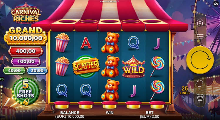 Carnival Riches (All For One Studios) Slot Review & Demo