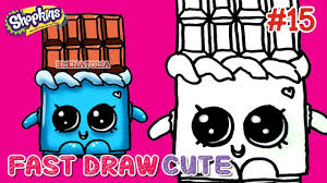 Which is the best way to draw shopkins? Easy Drawings How To Draw Shopkins Season 1 Cheeky Chocolate Step By Step Fast Draw Cute Shopkins Drawings Easy Drawings Drawings