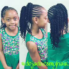 Beautiful Style Protective Style For Long And Curly Natural Hair Braids Into Two Ponytails And Natural Hair Braids Hair Styles Curly Hair Styles Naturally