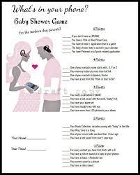 What S In Your Phone Baby Shower Game Print My Baby Shower Couples Baby Shower Games Couples Baby Showers Baby Shower