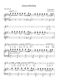 Tones And I Dance Monkey Sheet Music For Piano Pdf Piano Vocal Piano Sheet Music Sheet Music Sheet Music With Letters