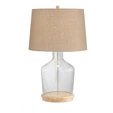 Clear farmhouse table lamp with shade: Pacific Coast Lighting Fillable Glass Table Lamp Bed Bath Beyond