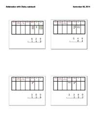 Subtraction Of Whole Numbers With Place Value Disks