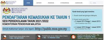 Sistem aplikasi permohonan pendaftaran ke tahun 1 ambilan 2021 / 2022. Permohonan Kemasukan Tahun 1 2021 2022 Kelajuan Cahaya