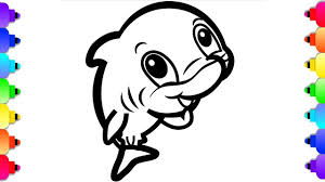 Glitter Baby Shark Coloring And Drawing For Kids Toddlers Baby Sh Shark Coloring Pages Coloring Pages Easy Coloring Pages