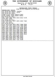 Check spelling or type a new query. Bodoland Lottery Result Today 24 08 2020 Bodoland Lottery Result Live