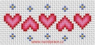 Model stitched over 2 threads on 32 ct. Hearts Free Cross Stitch Patterns And Charts Www Free Cross Stitch Rucniprace Cz Cross Stitch Patterns Cross Stitch Border Pattern Cross Stitch Bookmarks