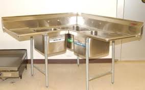 compartment corner sink two drainboards
