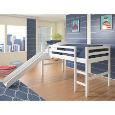 See more ideas about bed with slide, bunk bed with slide, kid beds. Donco Twin Low Loft Bed With Slide Walmart Com Walmart Com