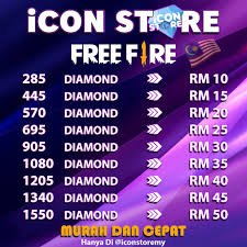The game you are about to buy is the cheapest you can find among xbox stores. Buy Free Fire Diamond Topup Murah Icon Store Rm10 Rm50 Seetracker Malaysia