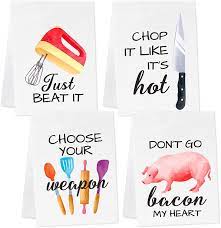 Check spelling or type a new query. Buy Funny Kitchen Towels With Sayings Set Of 4 Dish Towels Hand Towels Kit Printed With Funny Sayings Novelty Gift For Christmas Housewarming Birthday Party Watercolor Style Online In Indonesia B08j4566dm
