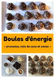 Boules D Energie Noix De Coco Pruneaux Et Chocolat Urbaine City Recipe Desserts Food Energy Balls