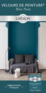 Peinture Bleu Paon Velours De Peinture Liberon Peinture Bleue Paon Couleur Mur Salon Deco Chambre Bleu