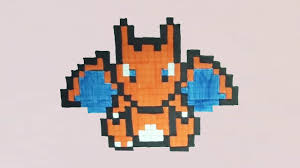 Comment Dessiner Dracaufeu Pixel Art Youtube