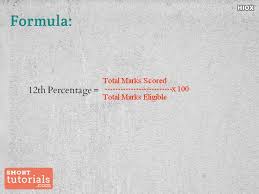How To Calculate 12th Hsc Percentage