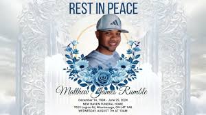 Funeral Service for Matthew James Rumble