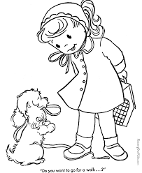 Even though each species has its own distinct looks and characteristics. Girl With Puppy Printable Coloring Page Coloring Home