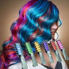6pc Shimmer Hair Chalk Comb In 2021 Temporary Hair Dye Hair Mascara Temporary Hair Color